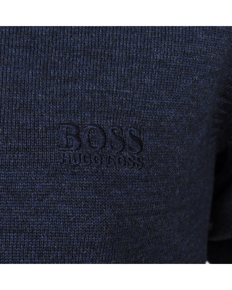 Herre | Trøjer | BOSS BLACK | BOSS Batisse-B Pullover Open Blue