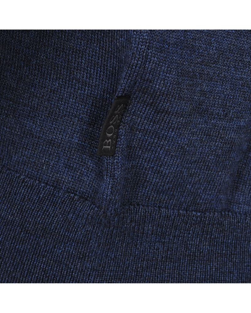 Herre | Trøjer | BOSS BLACK | BOSS Batisse-B Pullover Open Blue