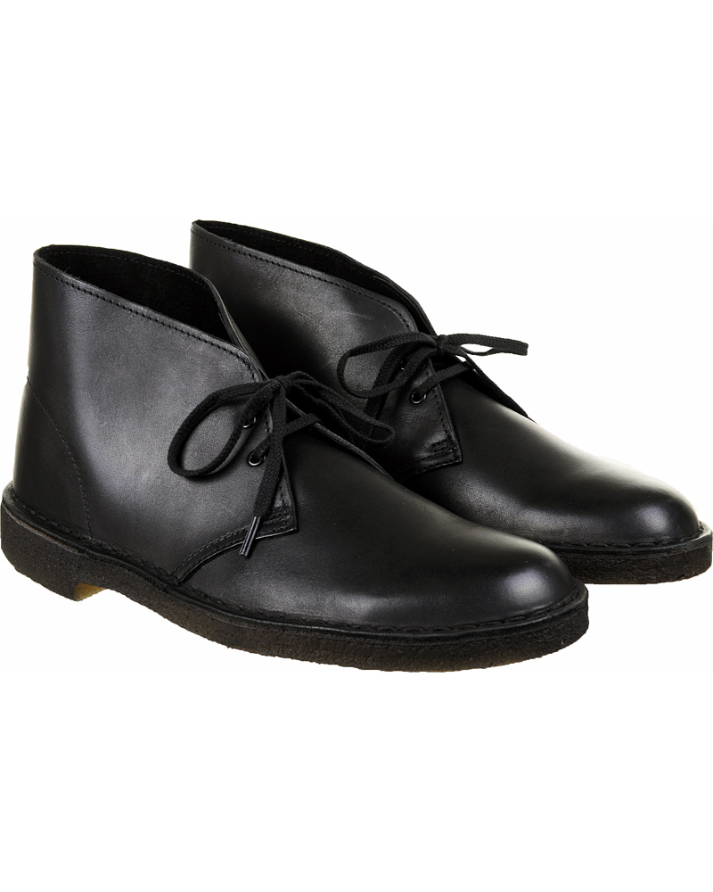 Herre | Clarks Originals Desert Boot Black Leather | Clarks Originals | Desert Boot Black Leather