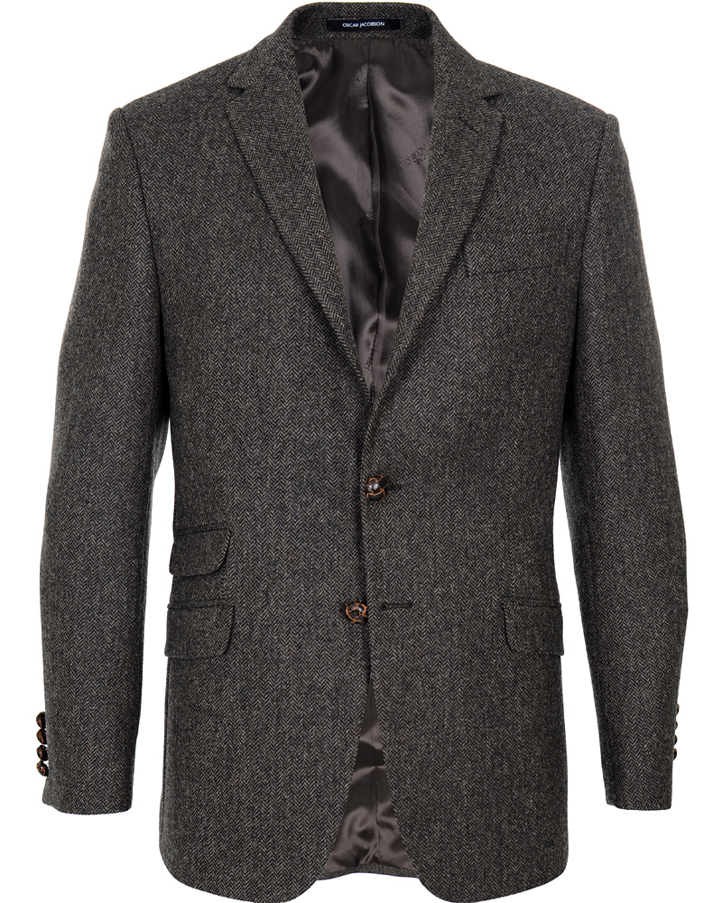 Herre | Blazere & jakker | Oscar Jacobson | Fiore Tweed Jacket Dark Brown