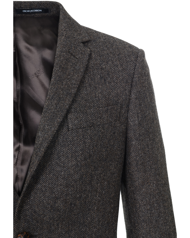 Herre | Blazere & jakker | Oscar Jacobson | Fiore Tweed Jacket Dark Brown