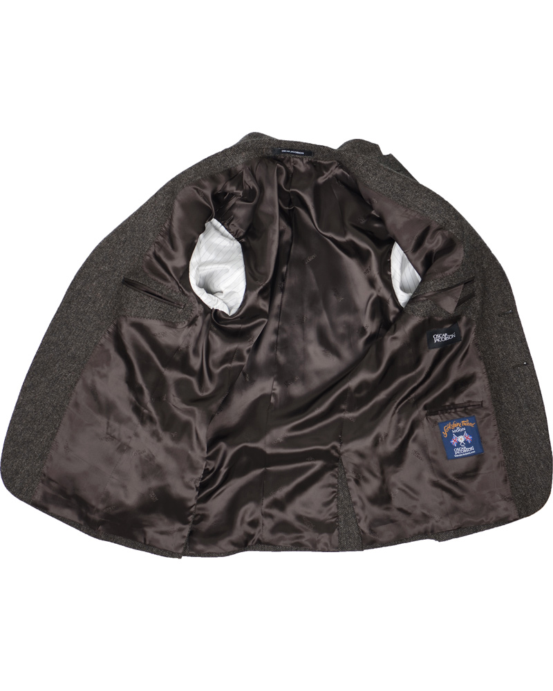 Herre | Blazere & jakker | Oscar Jacobson | Fiore Tweed Jacket Dark Brown