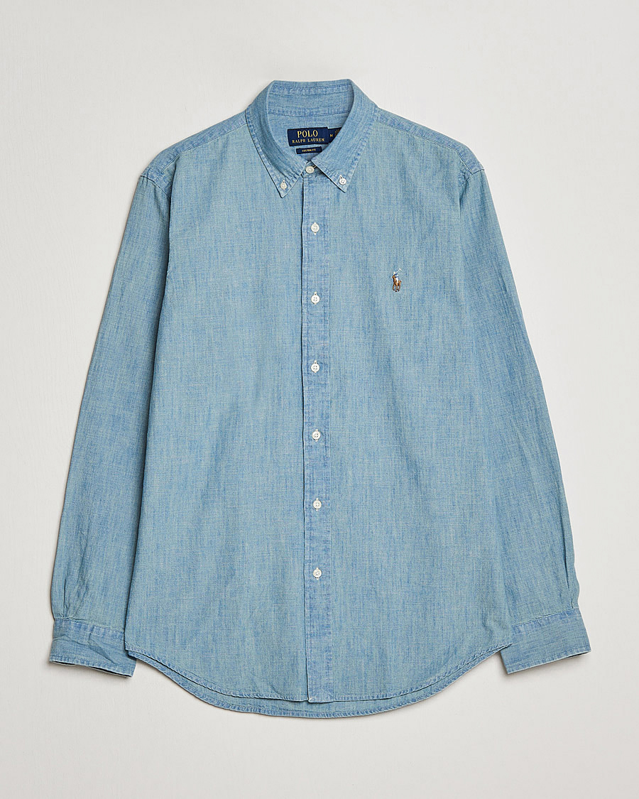 Herre | Skjorter | Polo Ralph Lauren | Custom Fit Shirt Chambray Washed
