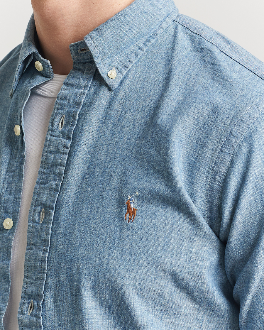 Herre | Skjorter | Polo Ralph Lauren | Custom Fit Shirt Chambray Washed