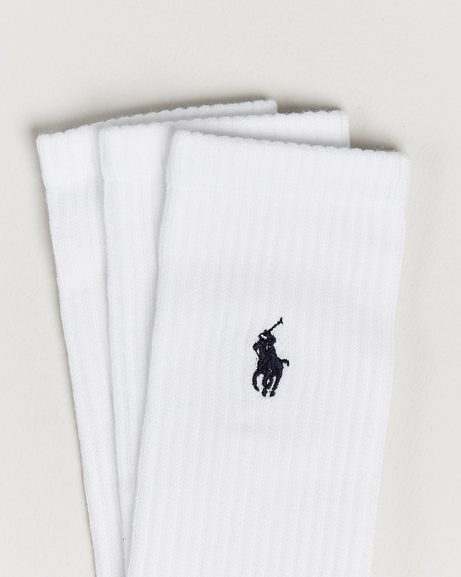 Herre | Almindelige sokker | Polo Ralph Lauren | 3-Pack Crew Sock White