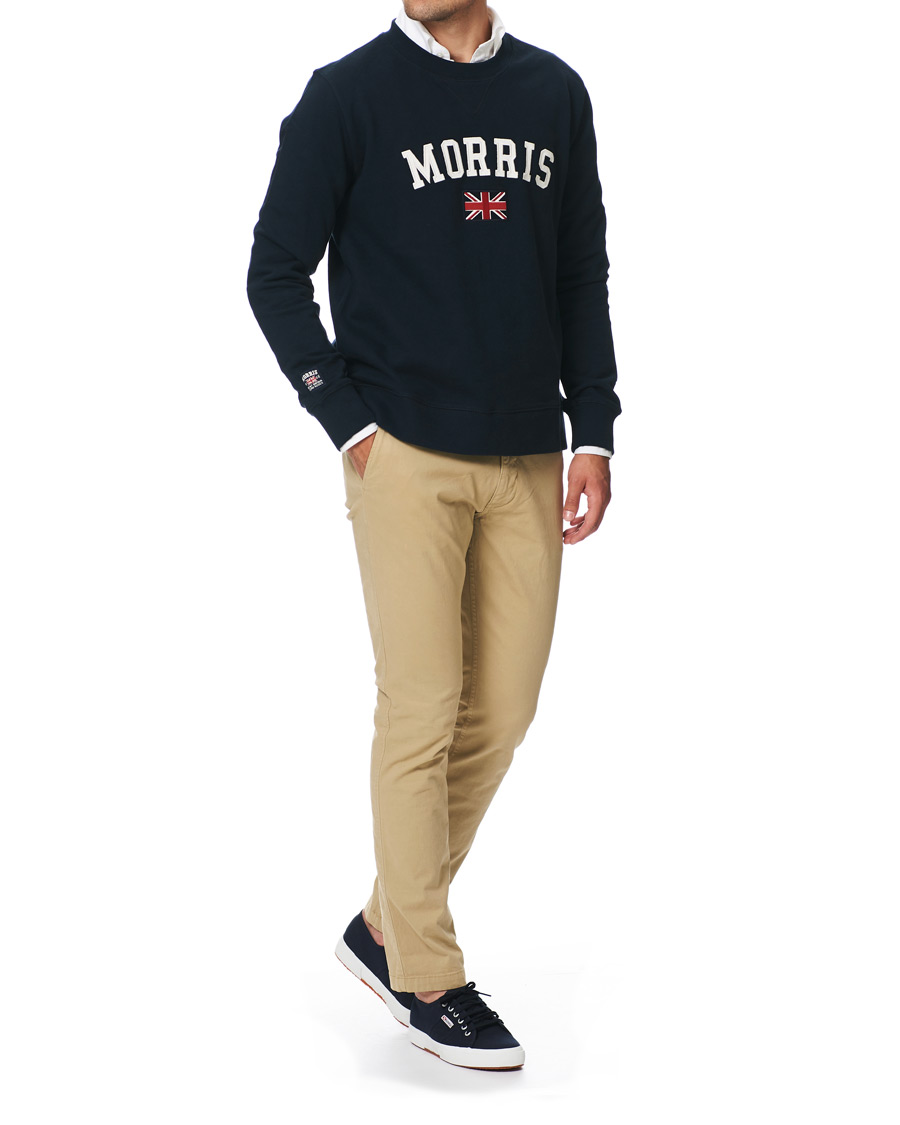 Herre | Trøjer | Morris | Brown Sweater Navy