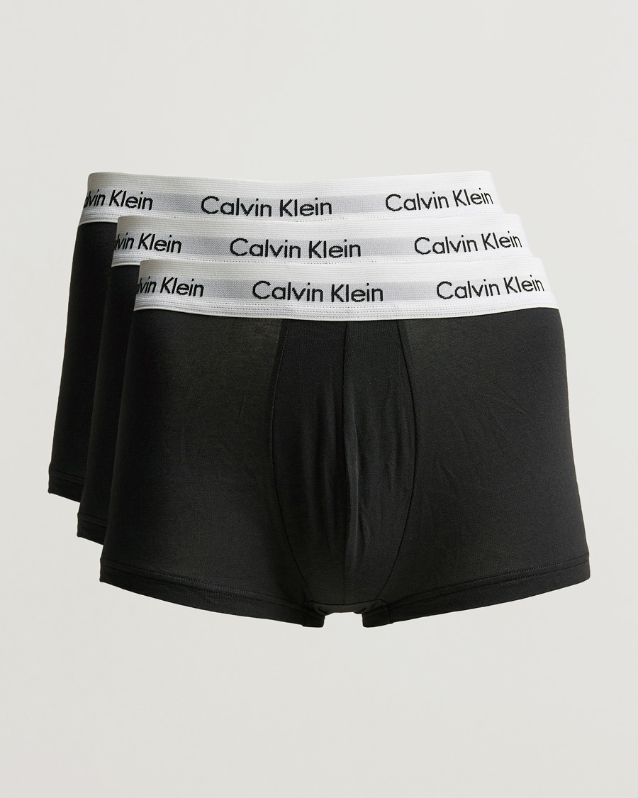 Herre | Undertøj | Calvin Klein | Cotton Stretch Low Rise Trunk 3-pack Black