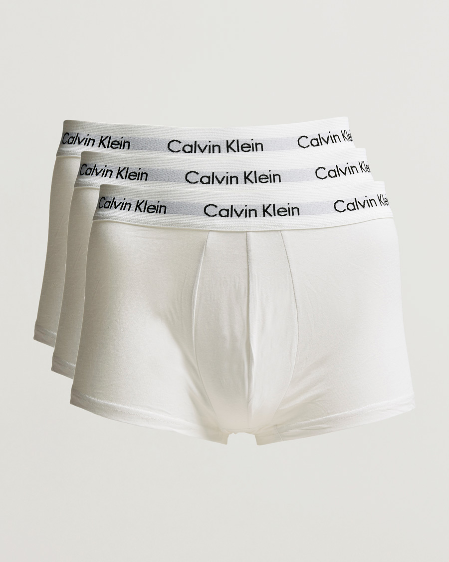 Herre | Undertøj | Calvin Klein | Cotton Stretch Low Rise Trunk 3-pack White
