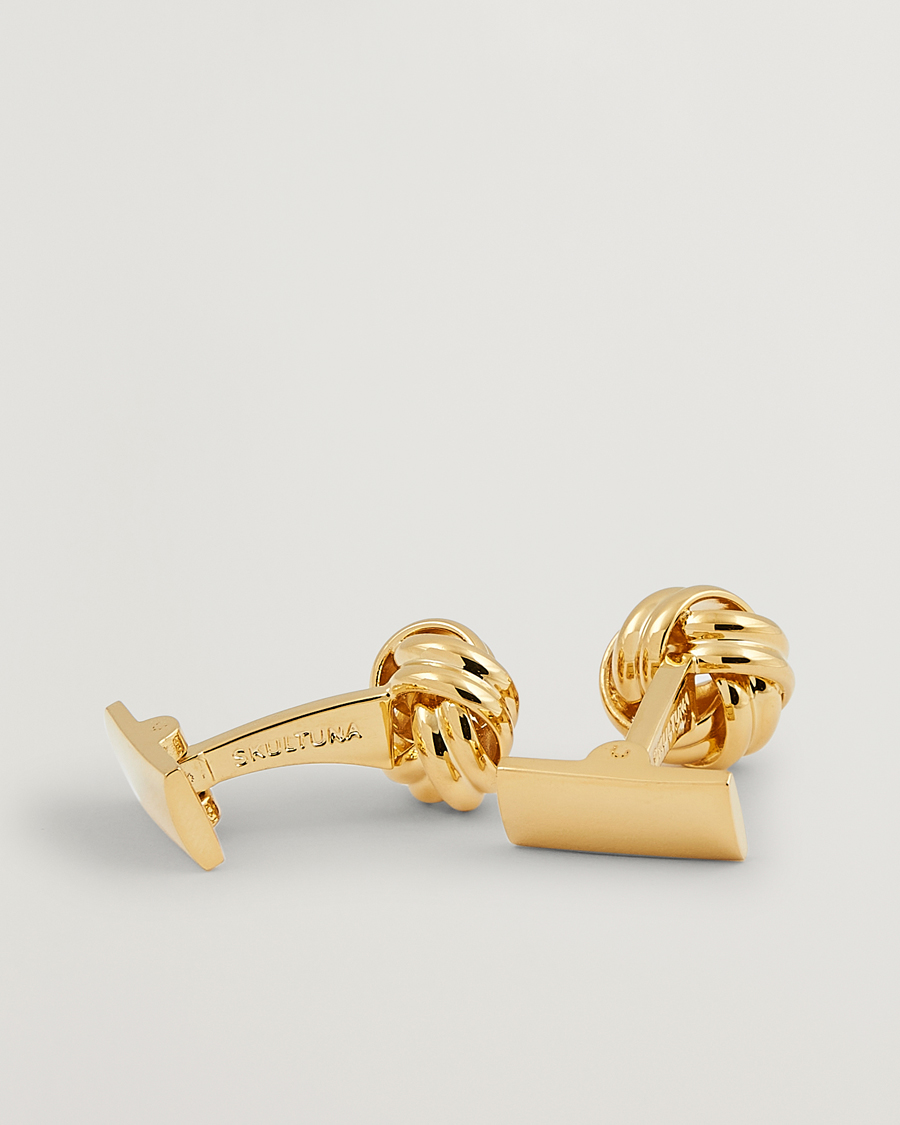 Herre | Tilbehør | Skultuna | Cuff Links Black Tie Collection Knot Gold