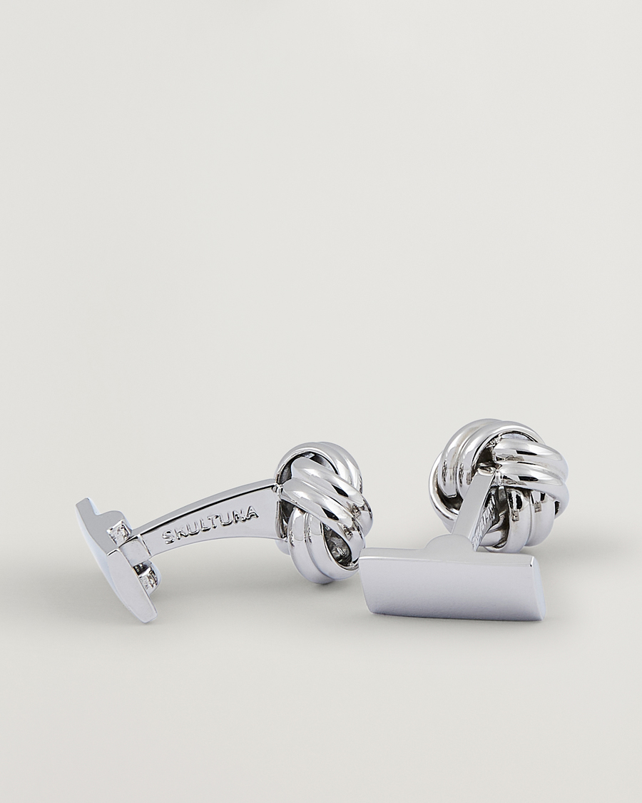 Herr | Black Tie | Skultuna | Cuff Links Black Tie Collection Knot Silver