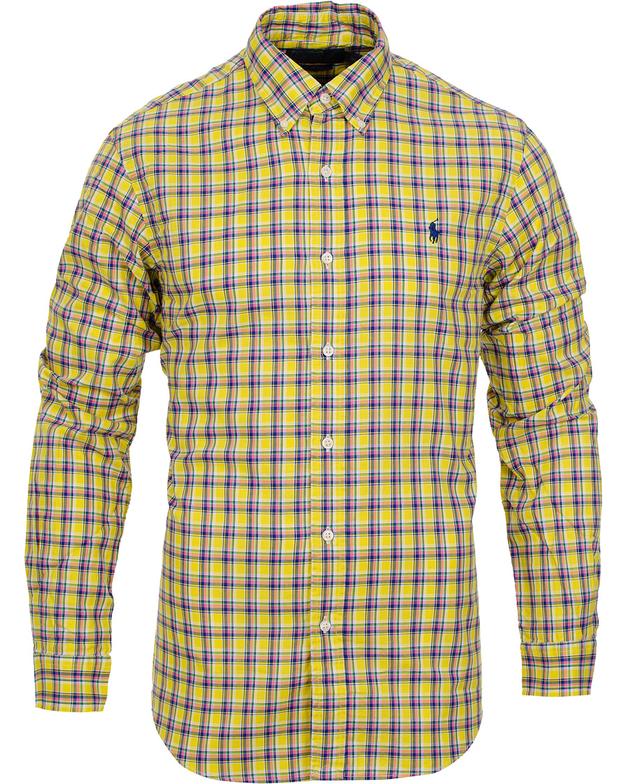 Herre | Skjorter | Polo Ralph Lauren | Slim Fit Oxford Shirt Yellow/Royal