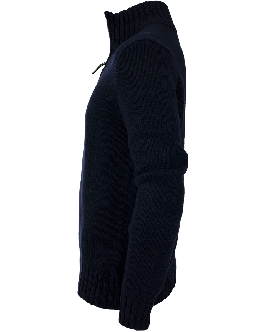 Herre | Trøjer | Polo Ralph Lauren | Half Zip Cotton Sweater Hunter Navy