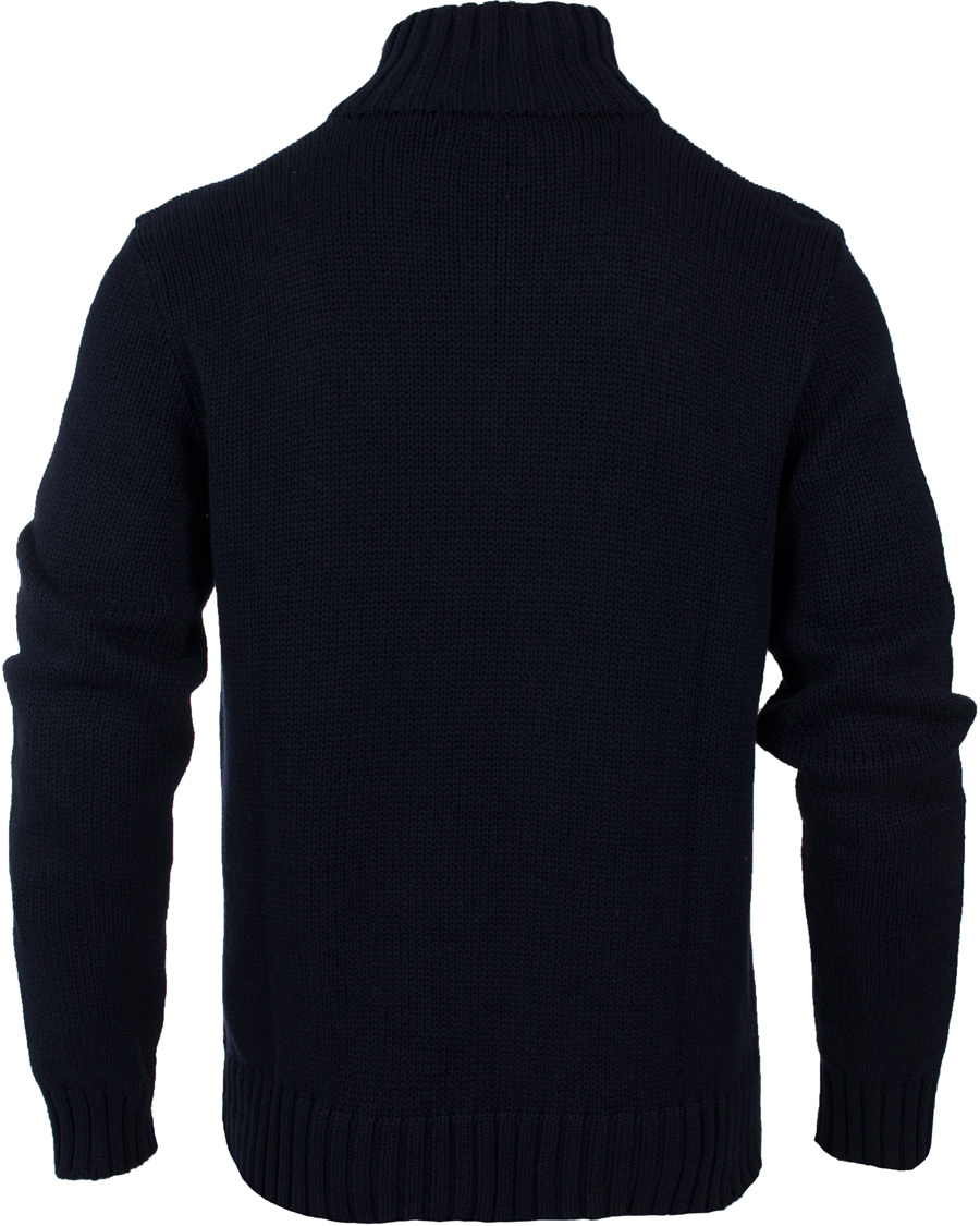 Herre | Trøjer | Polo Ralph Lauren | Half Zip Cotton Sweater Hunter Navy