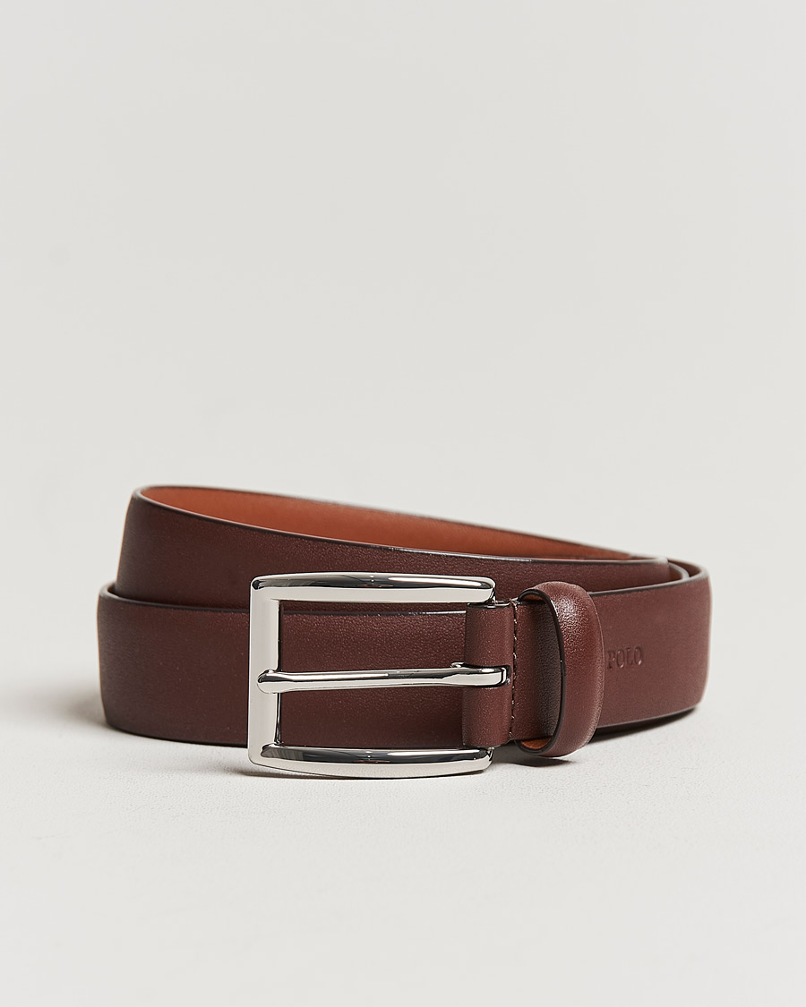 Herre | Polo Ralph Lauren Cowhide Belt 3 cm Brown | Polo Ralph Lauren | Cowhide Belt 3 cm Brown