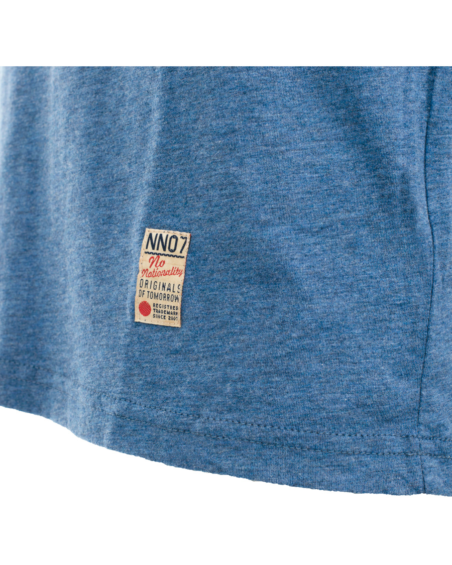 Herre | T-Shirts | NN07 | Iver 3116 T-Shirt Mid Blue Melange