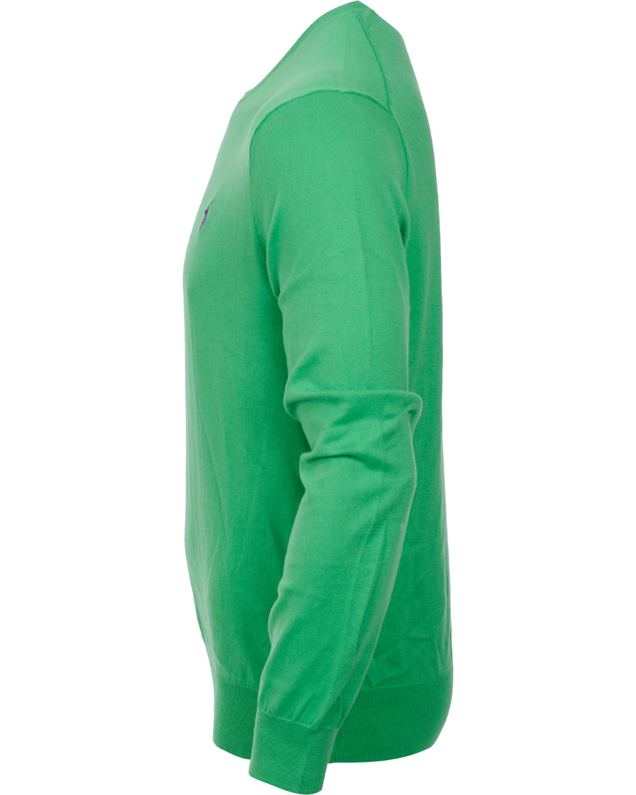 Herre | Trøjer | Polo Ralph Lauren | Slim Fit Pima Cotton Crew Neck Pullover Tiller Green