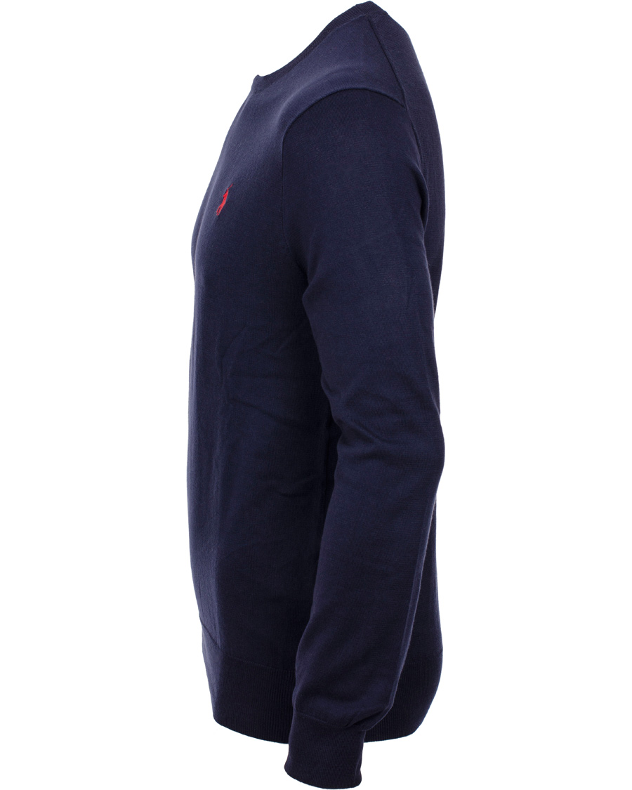 Herre | Trøjer | Polo Ralph Lauren | Slim Fit Pima Cotton Crew Neck Pullover Hunter Navy