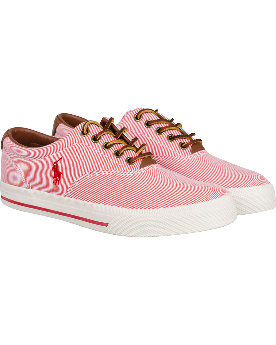 Herre | Polo Ralph Lauren Vaughn-NE Stripe Sneaker RL Red | Polo Ralph Lauren | Vaughn-NE Stripe Sneaker RL Red
