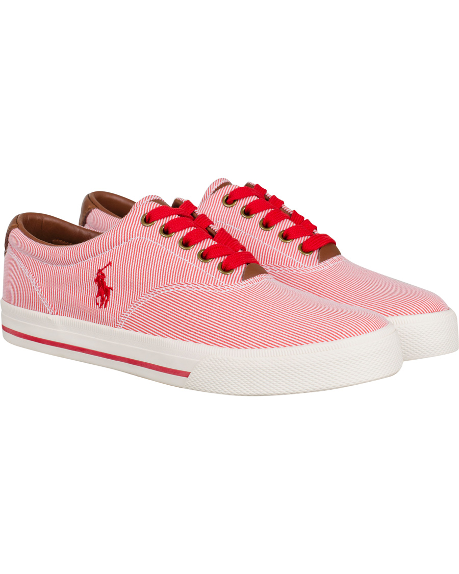 Herre | Polo Ralph Lauren Vaughn-NE Stripe Sneaker RL Red | Polo Ralph Lauren | Vaughn-NE Stripe Sneaker RL Red