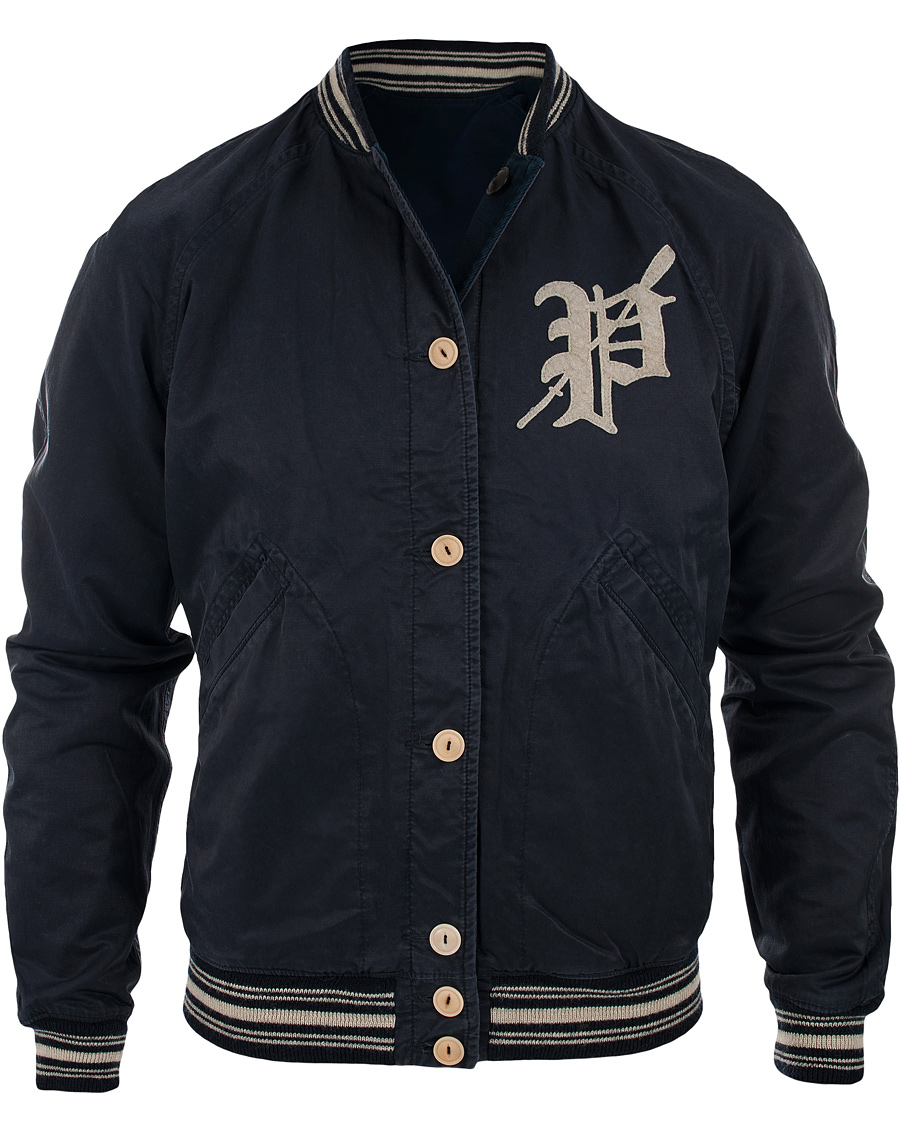Herre | Jakker | Polo Ralph Lauren | Reversible Satin Varsity Jacket Navy