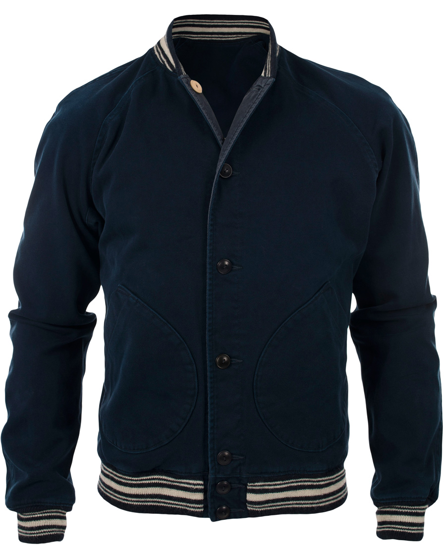 Herre | Jakker | Polo Ralph Lauren | Reversible Satin Varsity Jacket Navy