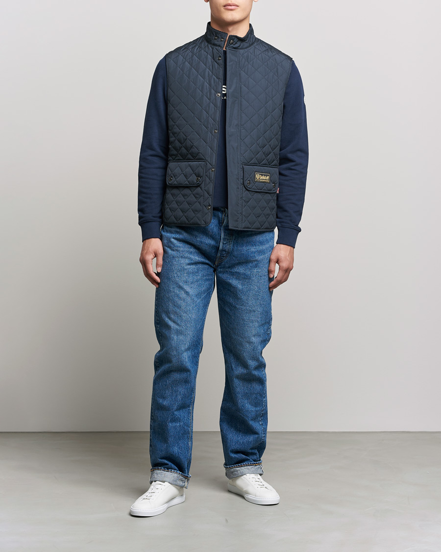 Herre | Jakker | Belstaff | Waistcoat Quilted Navy