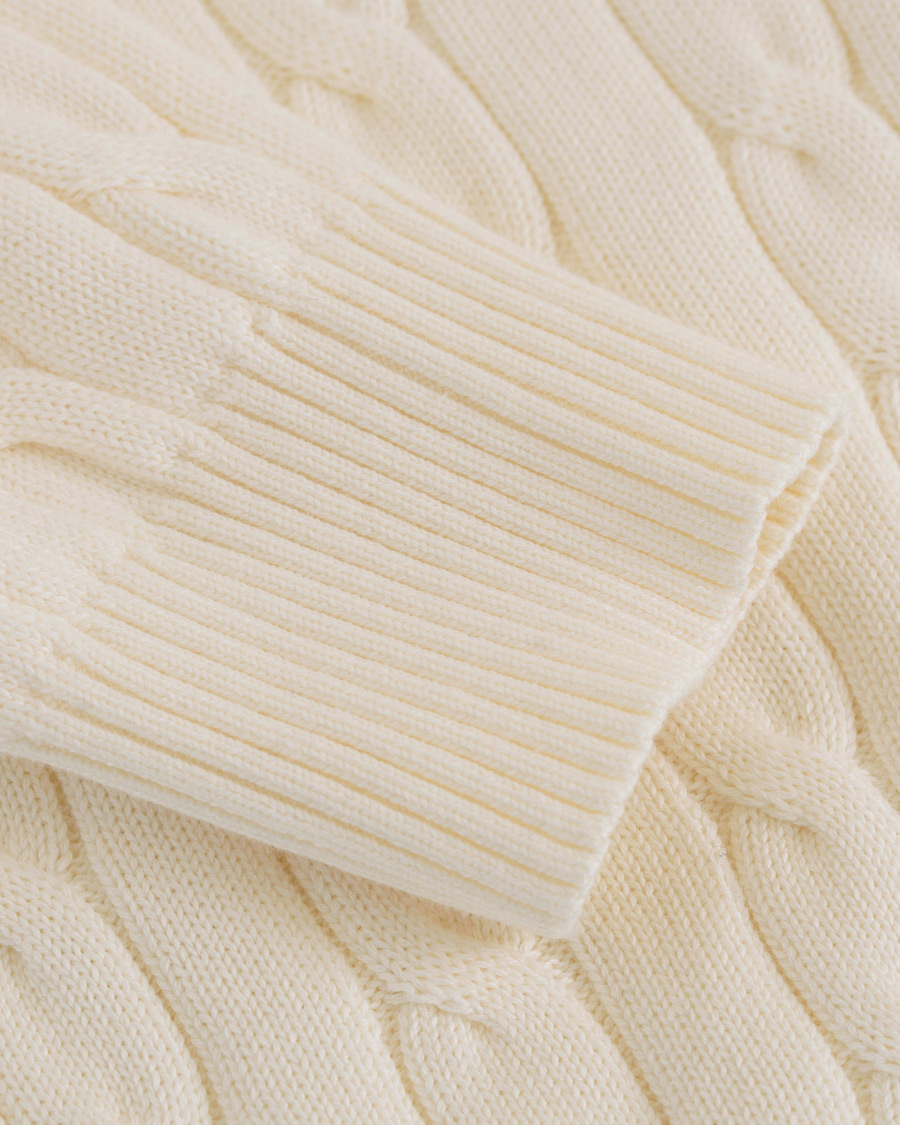 Herre | Trøjer | GANT | Cotton Cable Crew Pullover Cream