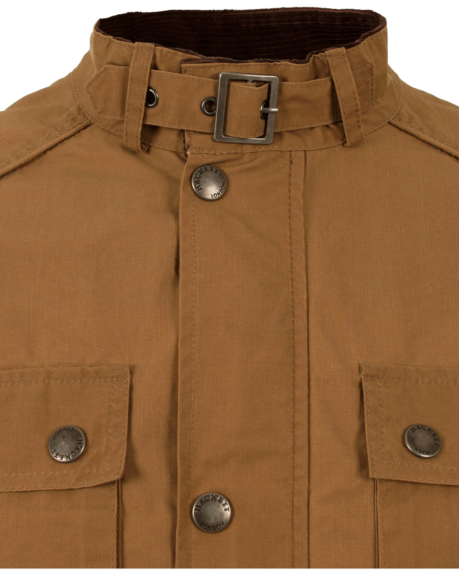 Herre | Jakker | Hackett | Waxed Cotton Jacket Khaki