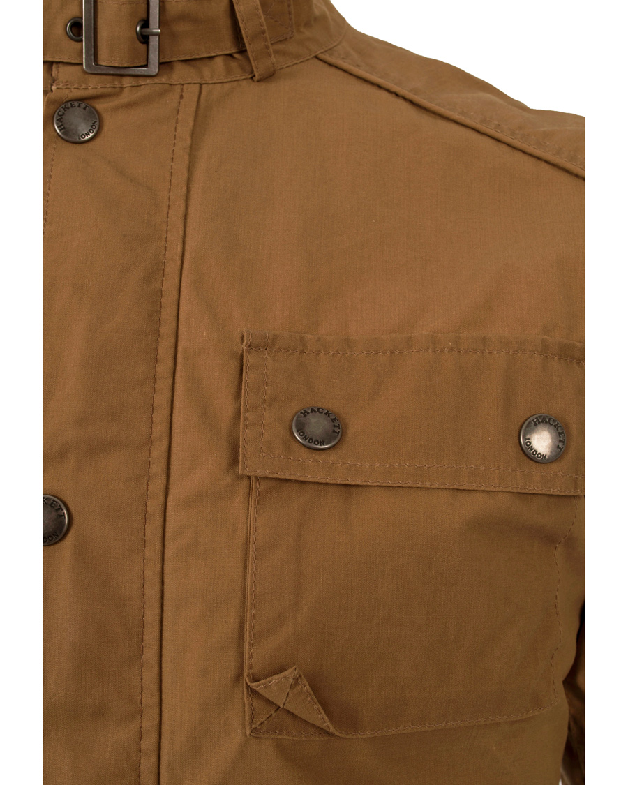 Herre | Jakker | Hackett | Waxed Cotton Jacket Khaki