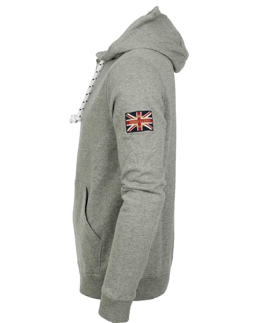 Herre | Trøjer | Henri-Lloyd | Henri Lloyd Filey Hooded Full Zip Sweat Grey Marl