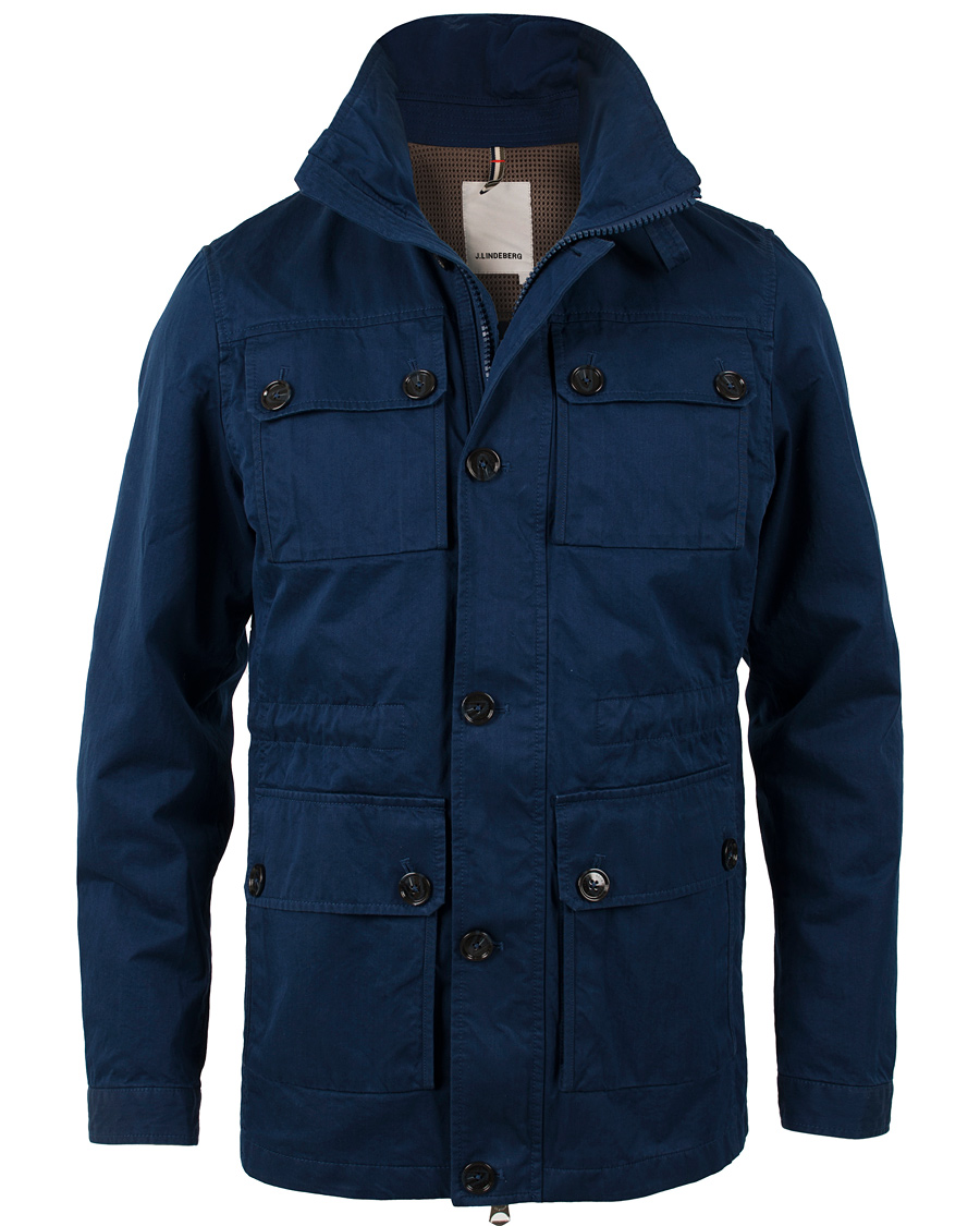 Herre | Jakker | J.Lindeberg | Foreman Two Tone Cotton Jacket Dark Blue