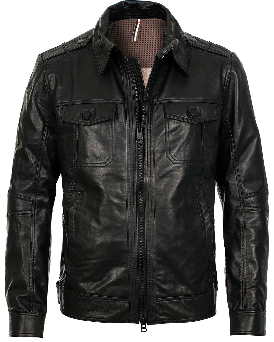Herre | Jakker | J.Lindeberg | Trey Leather Jacket Black