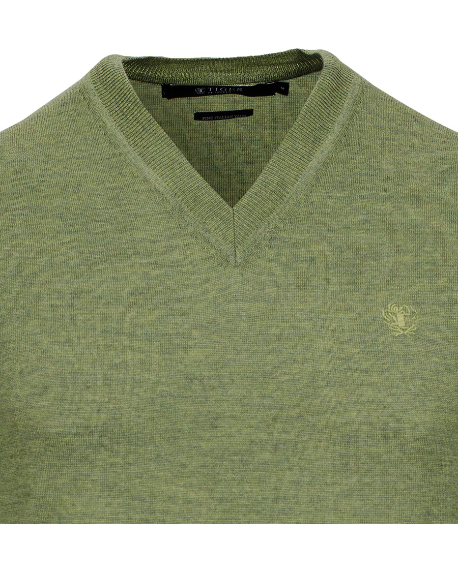 Herre | Trøjer | Tiger of Sweden | Harvard V-Neck Pullover Green