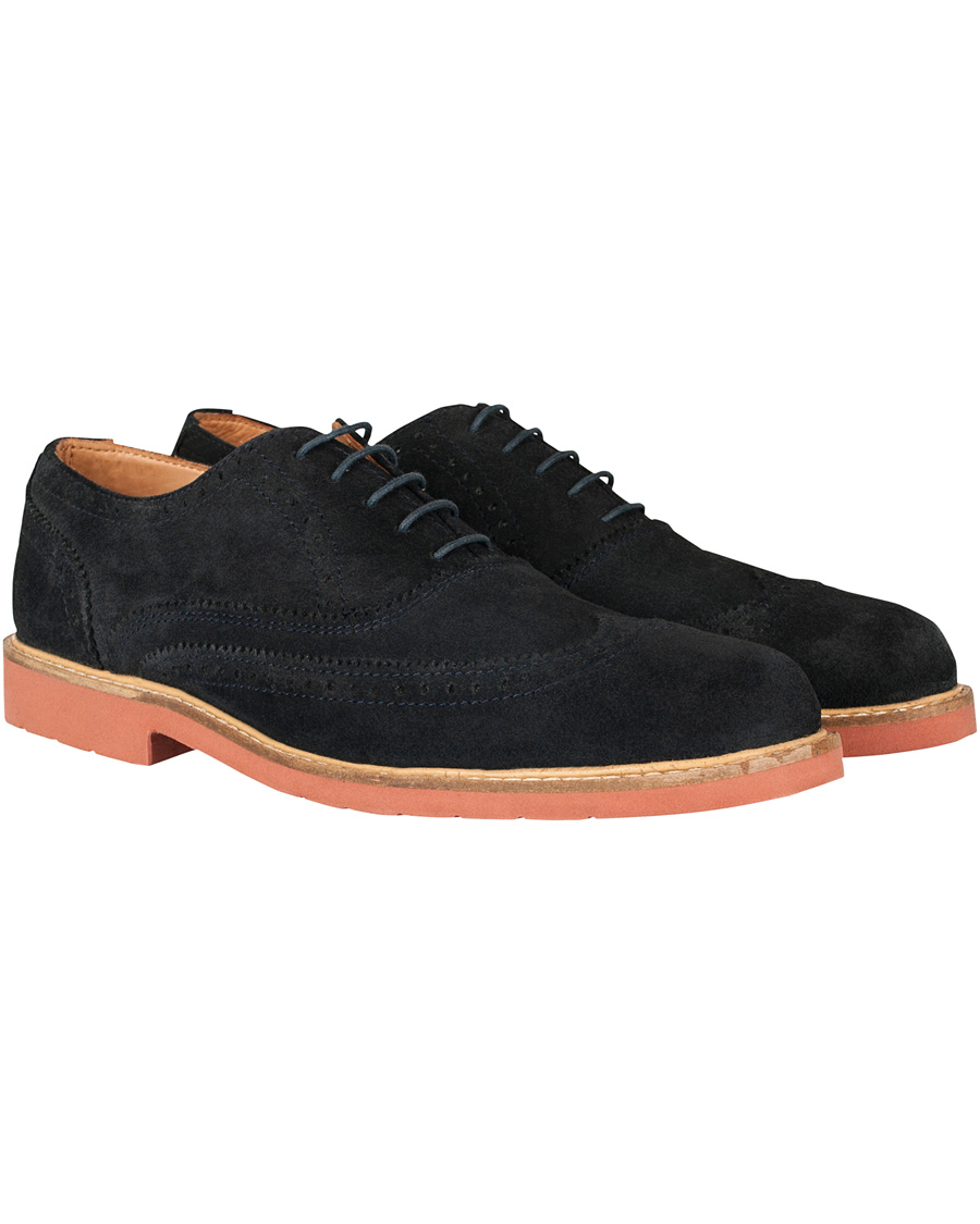 Herre | Tiger of Sweden Leon 54 Brogue Navy Suede | Tiger of Sweden | Leon 54 Brogue Navy Suede