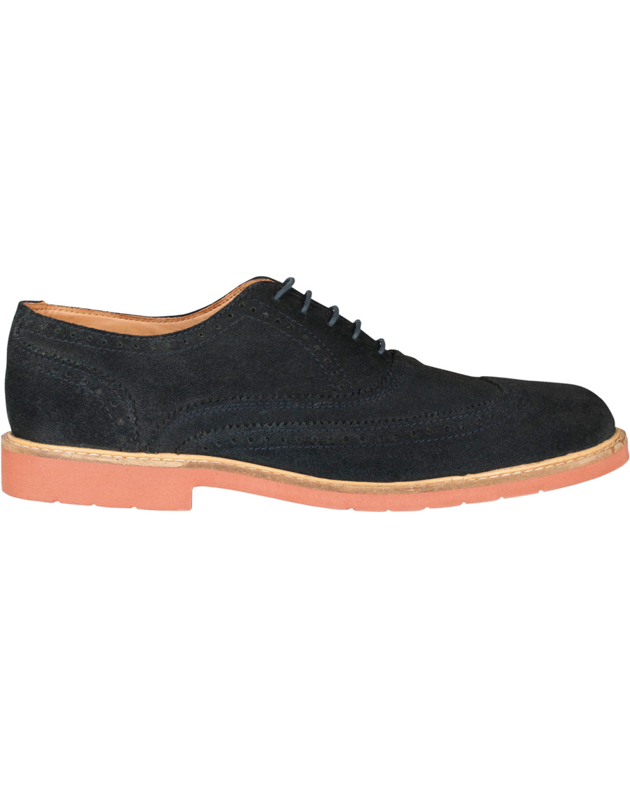 Herre | Tiger of Sweden Leon 54 Brogue Navy Suede | Tiger of Sweden | Leon 54 Brogue Navy Suede