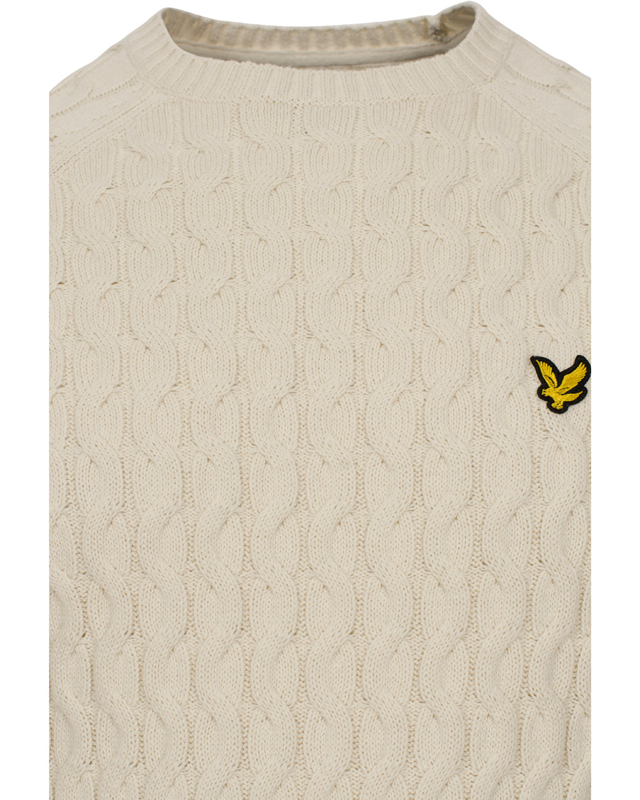 Herre | Trøjer | Lyle & Scott | Crew Neck Cable Pullover Oat