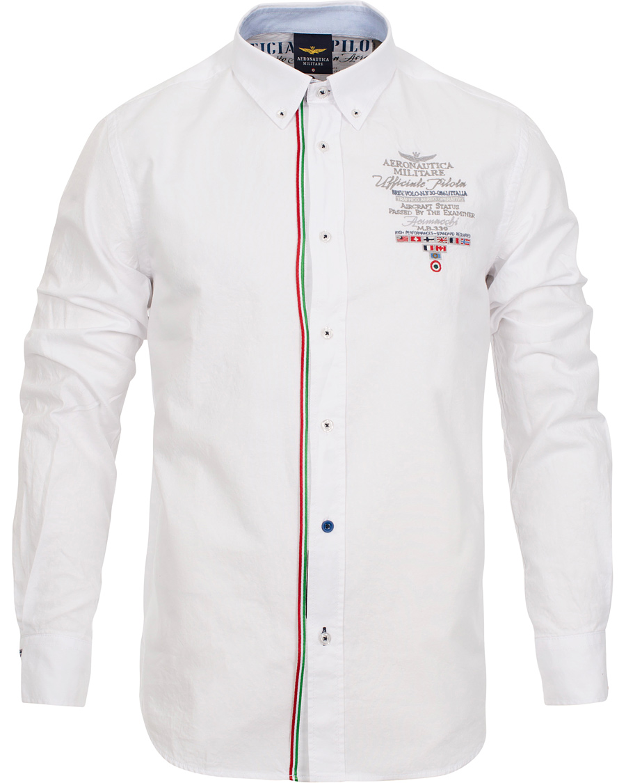 Herre | Skjorter | Aeronautica Militare | Oxford Shirt Button Down White