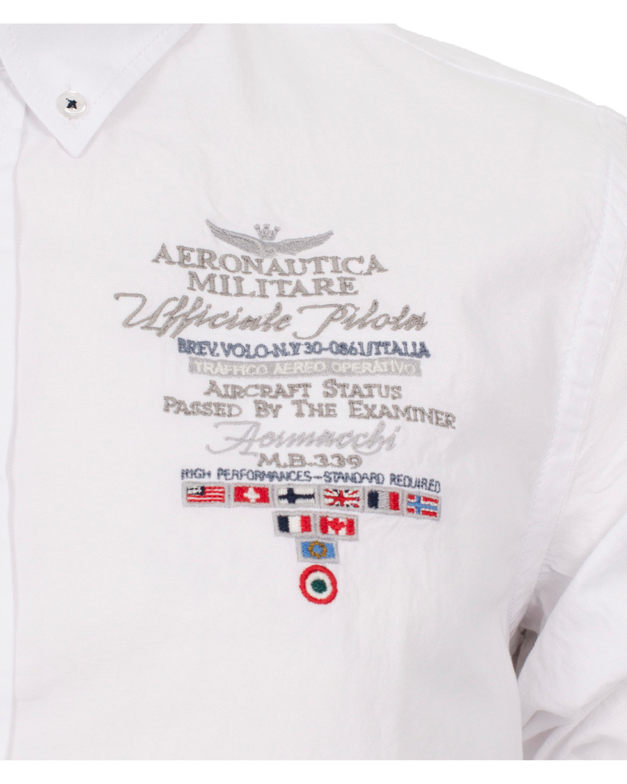 Herre | Skjorter | Aeronautica Militare | Oxford Shirt Button Down White