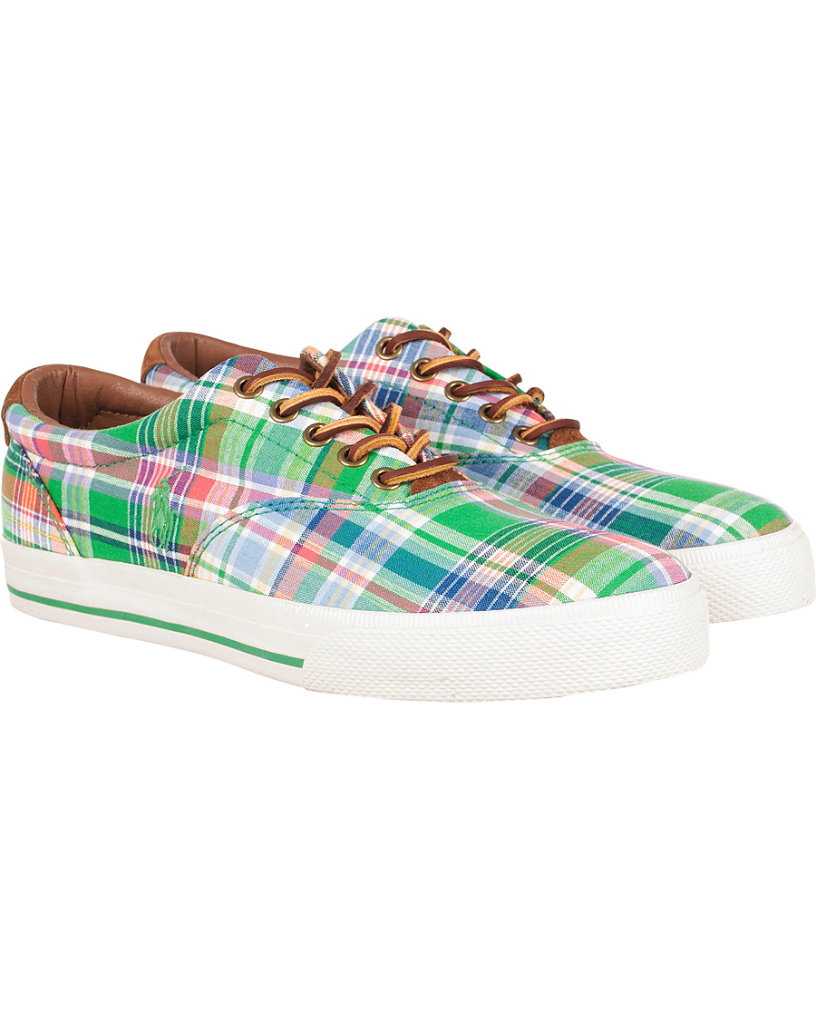 Herre | Polo Ralph Lauren Vaughn-NE Madras Suede Sneaker Multi Navy | Polo Ralph Lauren | Vaughn-NE Madras Suede Sneaker Multi Navy