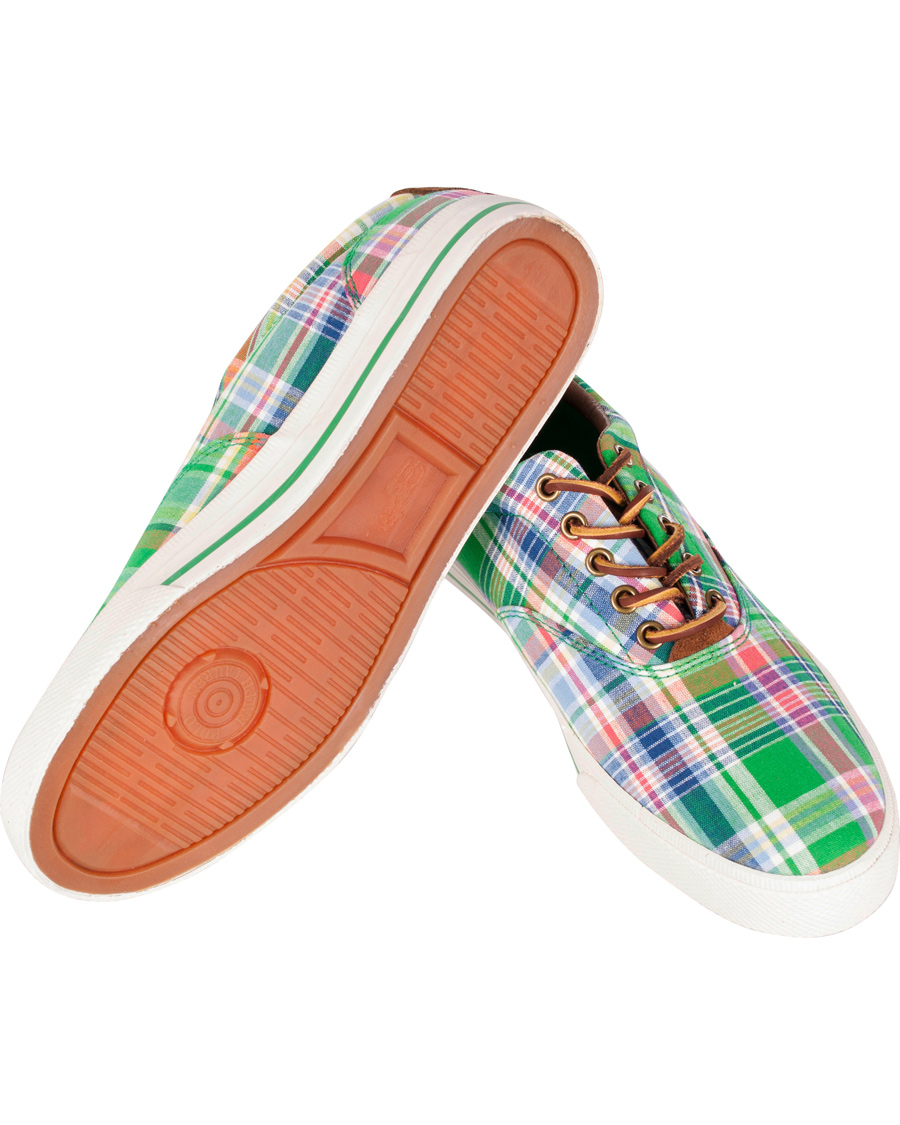 Herre | Polo Ralph Lauren Vaughn-NE Madras Suede Sneaker Multi Navy | Polo Ralph Lauren | Vaughn-NE Madras Suede Sneaker Multi Navy