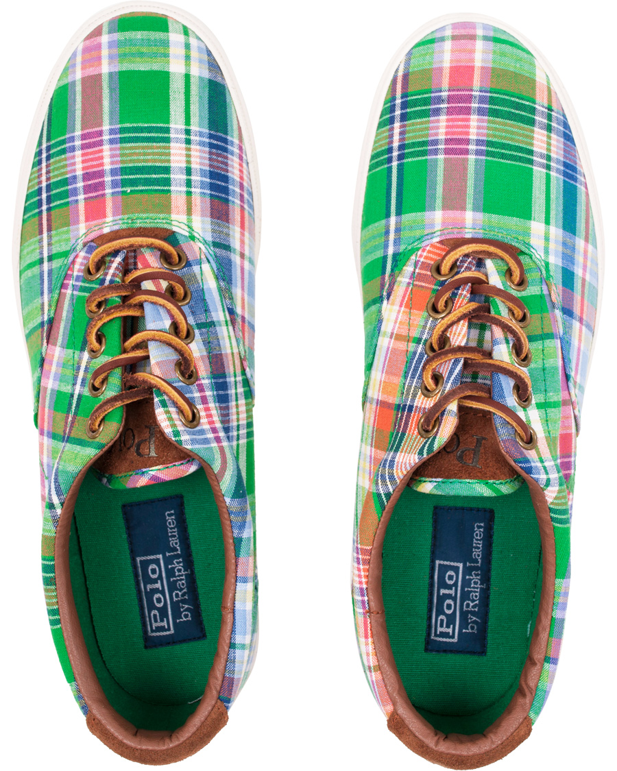 Herre | Polo Ralph Lauren Vaughn-NE Madras Suede Sneaker Multi Navy | Polo Ralph Lauren | Vaughn-NE Madras Suede Sneaker Multi Navy