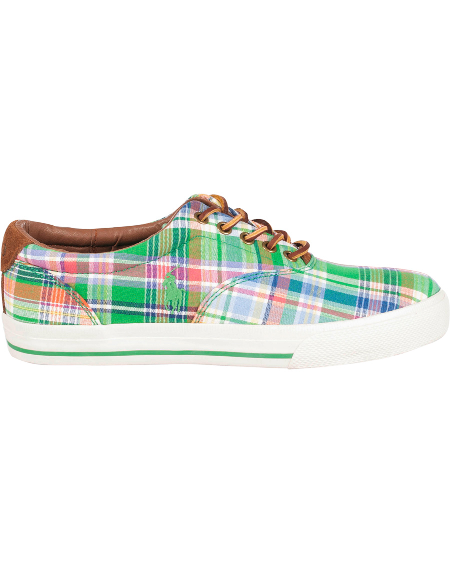 Herre | Polo Ralph Lauren Vaughn-NE Madras Suede Sneaker Multi Navy | Polo Ralph Lauren | Vaughn-NE Madras Suede Sneaker Multi Navy