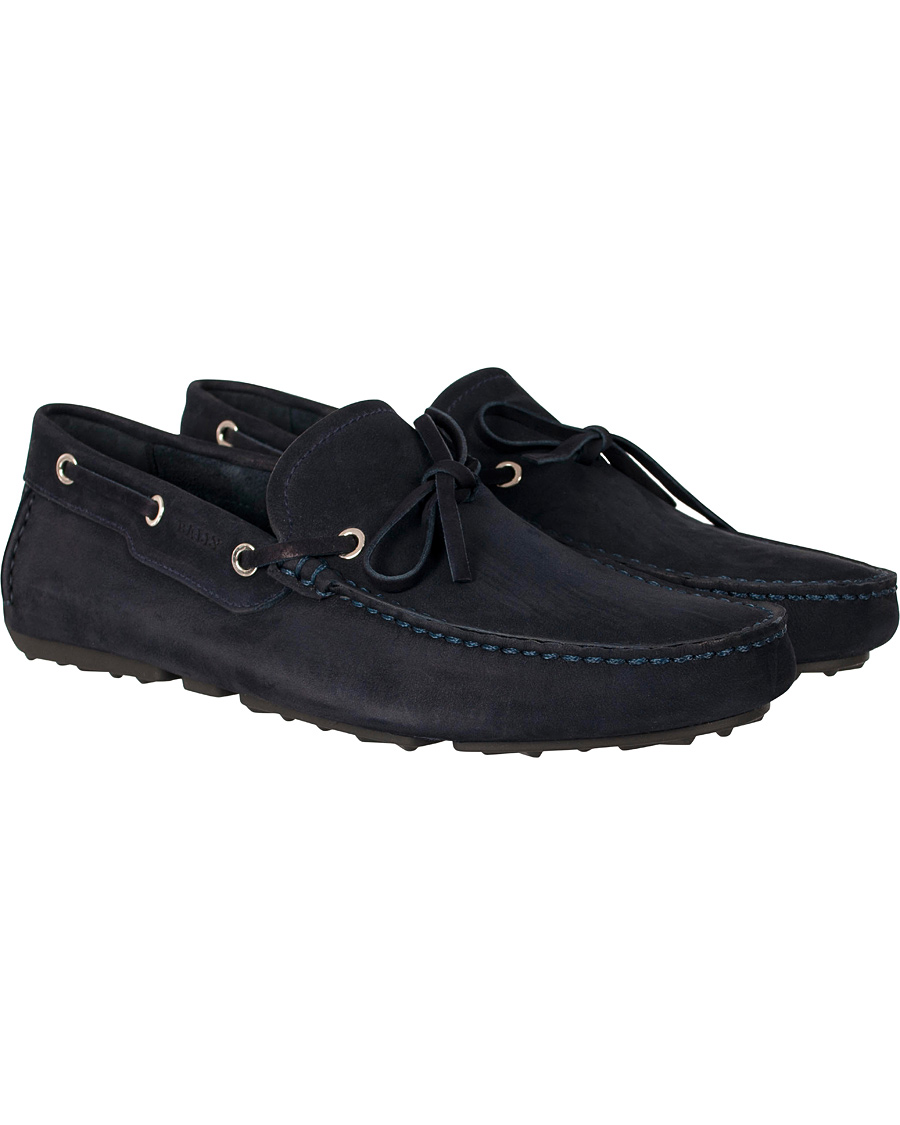 Herre | BALLY Dramer U Suede Car Shoe Blue Navy | Bally | Dramer U Suede Car Shoe Blue Navy