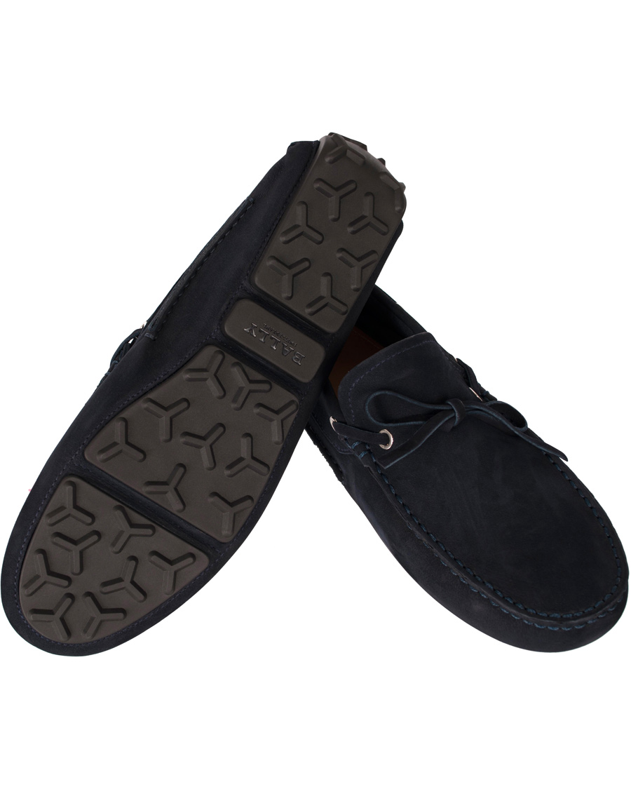 Herre | BALLY Dramer U Suede Car Shoe Blue Navy | Bally | Dramer U Suede Car Shoe Blue Navy