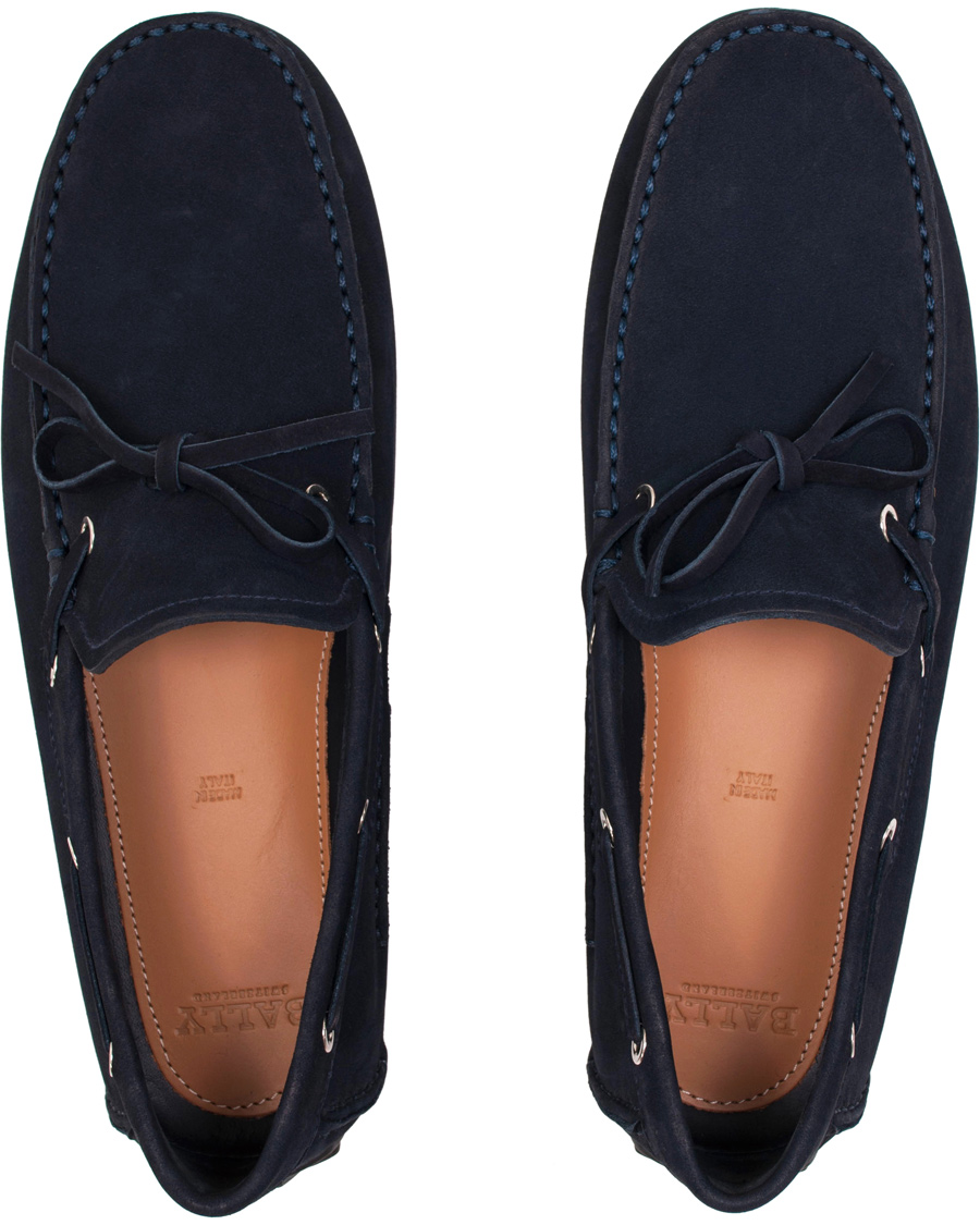 Herre | BALLY Dramer U Suede Car Shoe Blue Navy | Bally | Dramer U Suede Car Shoe Blue Navy