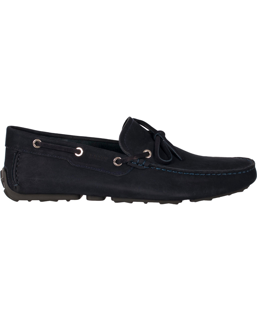 Herre | BALLY Dramer U Suede Car Shoe Blue Navy | Bally | Dramer U Suede Car Shoe Blue Navy