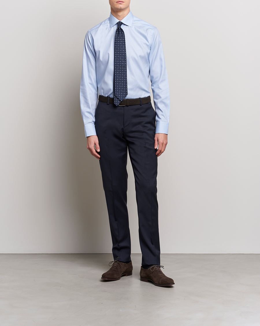 Herre | Tøj | Eton | Slim Fit Shirt Pepita Blue