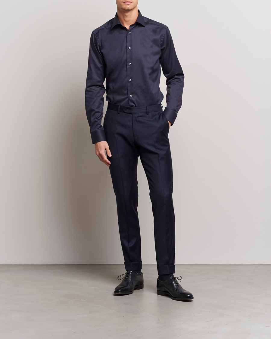 Men |  | Eton | Slim Fit Shirt Navy