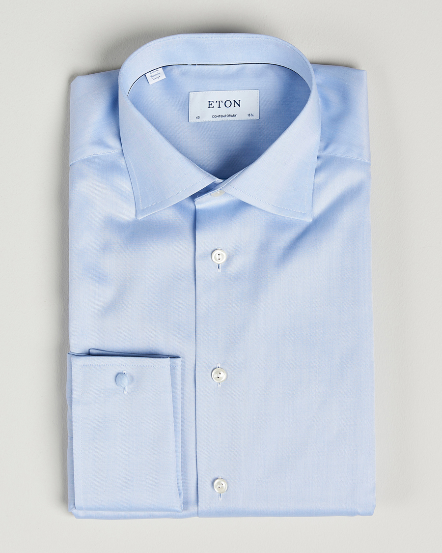 Herre | Skjorter | Eton | Contemporary Fit Shirt Double Cuff Blue