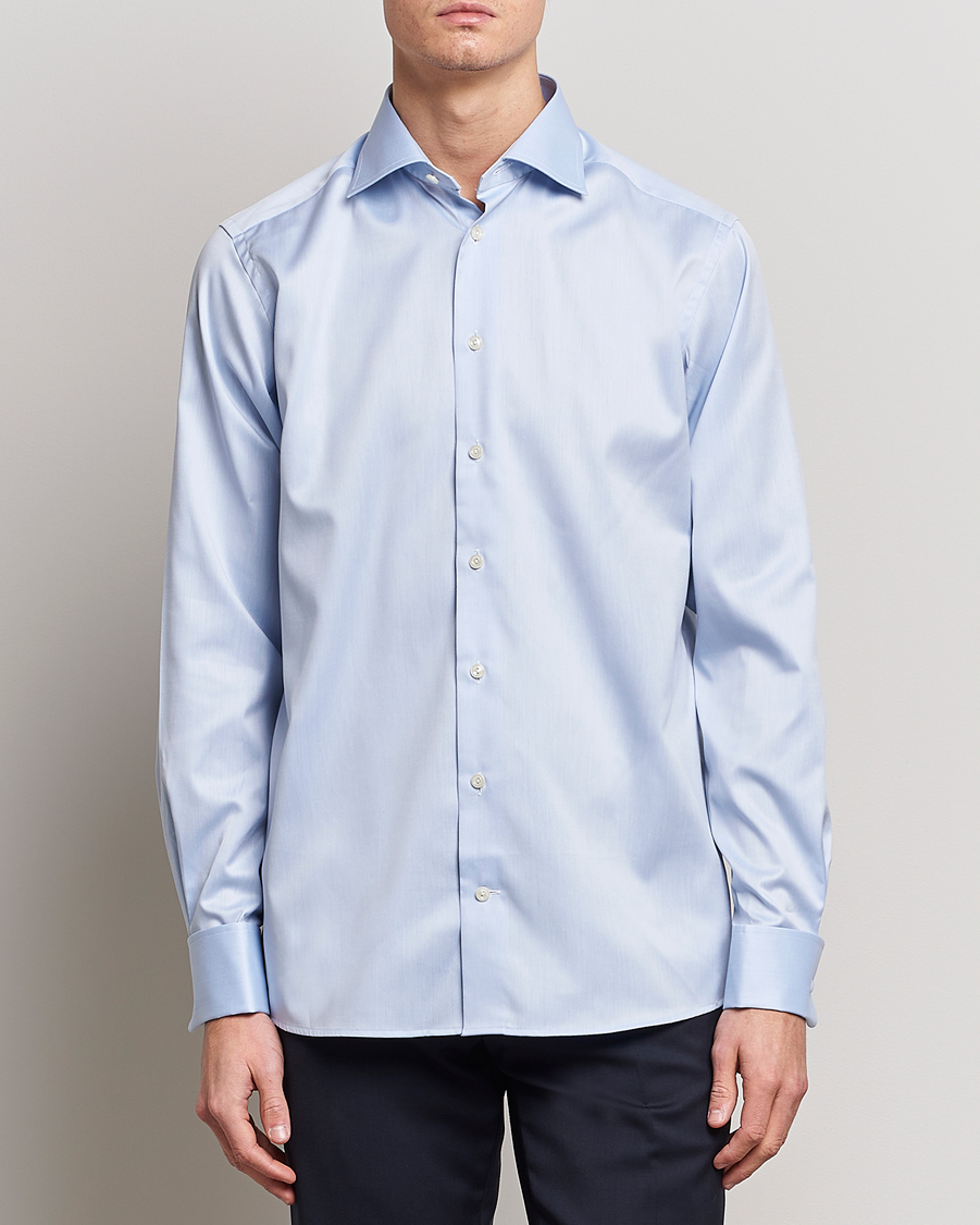 Herre | Businesskjorter | Eton | Contemporary Fit Shirt Double Cuff Blue